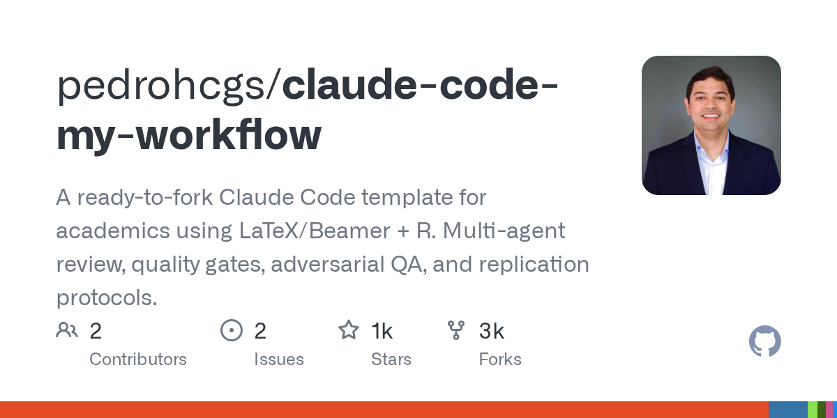 Claude Code My Workflow — screenshot from the official GitHub repository