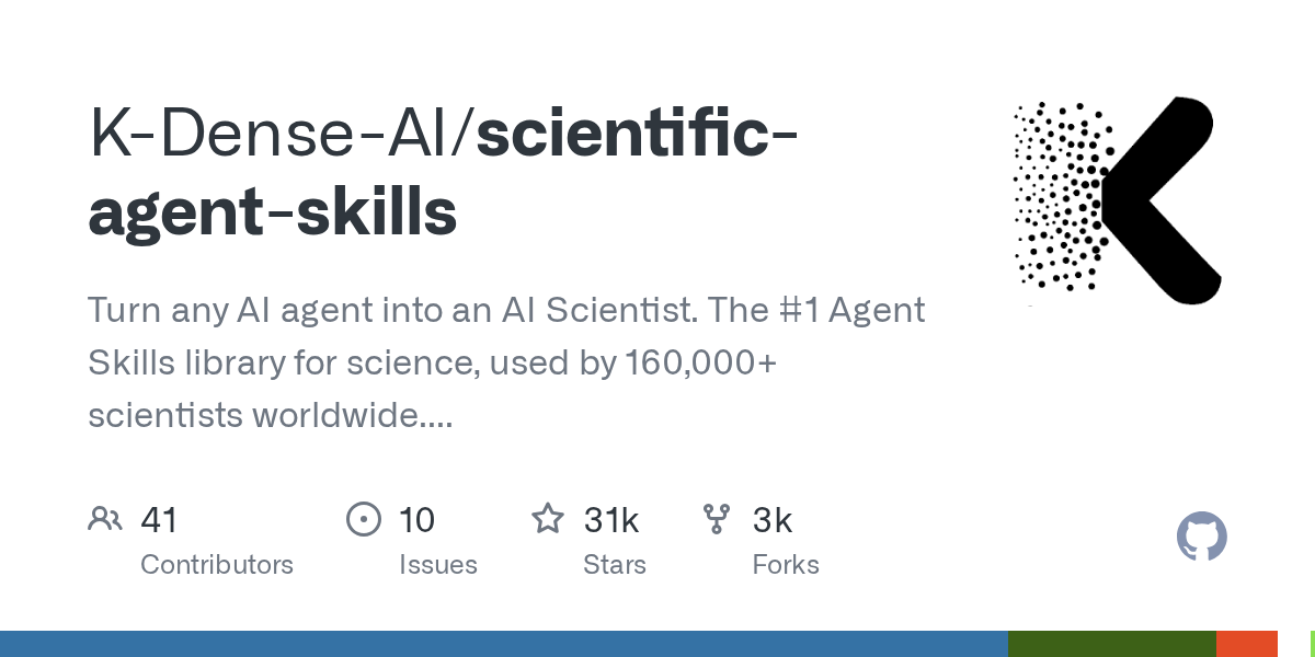 Scientific Agent Skills — screenshot from the official GitHub repository